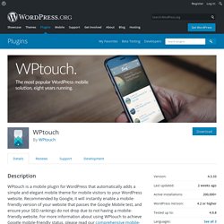 WPtouch Mobile Plugin