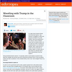 Wrestling with Trump in the Classroom