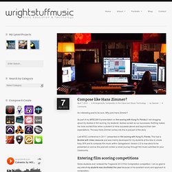 Wright-Stuff Music » Compose like Hans Zimmer?