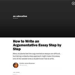 how to write an argument essay step by step