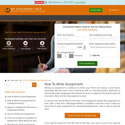 How to Write an Assignment for College - Tips To Write Assignment