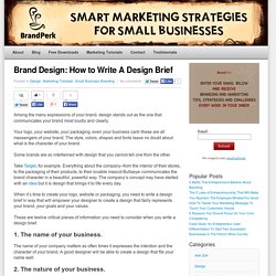 How to Write An Awesome Design Brief