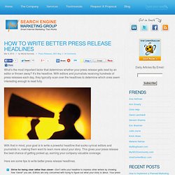 How to Write Better Press Release Headlines