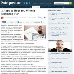 3 Apps to Help You Write a Business Plan
