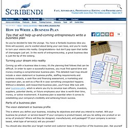 How to Write a Business Plan - Scribendi.com