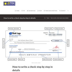 How to write a check step by step in details - Zitoc