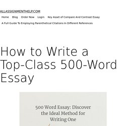 How to write a top class 500 word essay