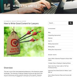 How to Write Good Content for Lawyers