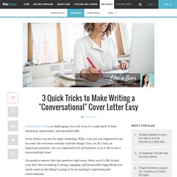 How to Write a Conversational Cover Letter