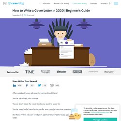 How to Write a Cover Letter in 2020
