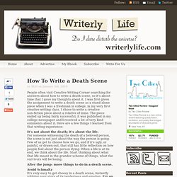How To Write a Death Scene