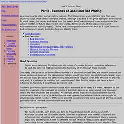 How to Write an Essay - Examples of Good and Bad Writing