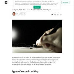 Tips To Write The Best Essays