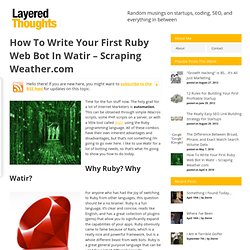 How To Write Your First Ruby Web Bot In Watir