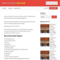 Write For Us - Ben physio rehab