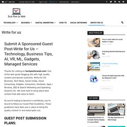 Write for us - TECHPOSTINWEB