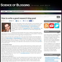 How to write a good research blog post