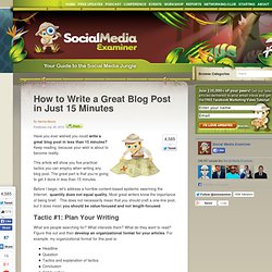 How to Write a Great Blog Post in Just 15 Minutes