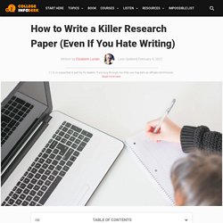 How to Write a Killer Research Paper (Even If You Hate Writing)