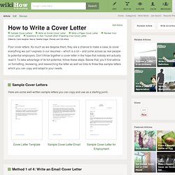 How to Write a Cover Letter (with 3 Free Samples)