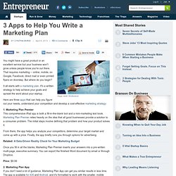 3 Apps to Help You Write a Marketing Plan