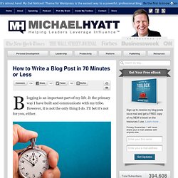How to Write a Blog Post in 70 Minutes or Less