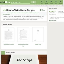 How to Write Movie Scripts (with Examples)