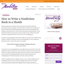 How to Write a Nonfiction Book in a Month