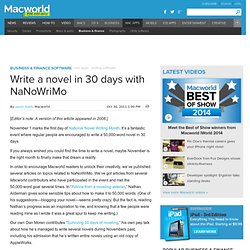 Write a novel in 30 days with NaNoWriMo