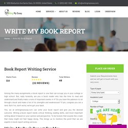 Write My Book Report for Me With Expert Writers