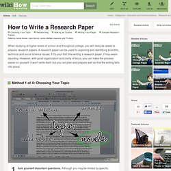 How to Write a Research Paper: 11 steps