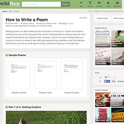 How to Write a Poem (with 3 Sample Poems)