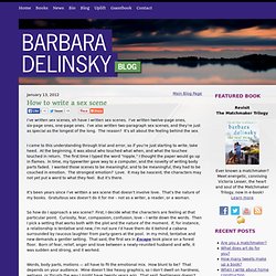 How to write a sex scene - Barbara Delinsky