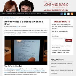 How to Write a Screenplay on the iPad