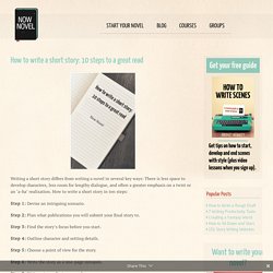 How to Write a Short Story: 10 Steps