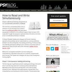 How to Read and Write Simultaneously