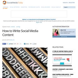 How to Write Social Media Content