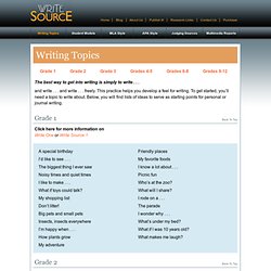 Write Source - Writing Topics