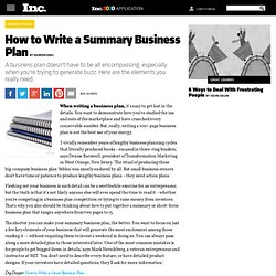 How to Write a Summary Business Plan