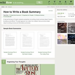 How to Write a Book Summary: 8 steps