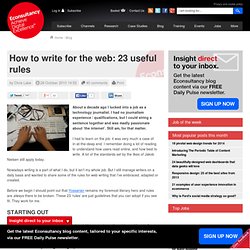 How to write for the web: 23 useful rules