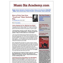 How to Write Your Own Music Marketing Plan