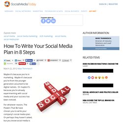 How To Write Your Social Media Plan in 8 Steps