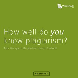 Plagiarism Quiz