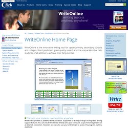 WriteOnline: speech supported writing tool for primary and secondary pupils