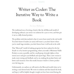 Writer as Coder: The Iterative Way to Write a Book