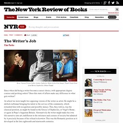 The Writer’s Job by Tim Parks