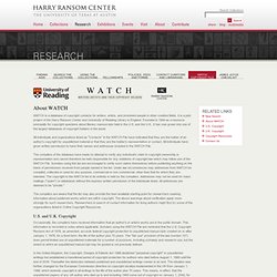 The WATCH File: Writers, Artists and Their Copyright Holders