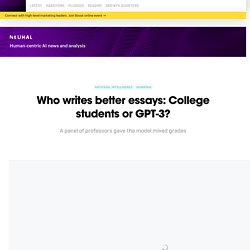 Who writes better essays: College students or GPT-3?