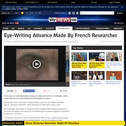 Eye-Writing Advance Made By French Researcher